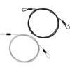 PATIKIL Filo Acciaio Inossidabile Rivestito Vinile 1/8 Dia Anelli, 6.6ft (79) Cavo Flessibile Catena Sicurezza Lanyard per Illuminazione Palco Esterna Lucchetti Bagagli, Nero/Trasparente