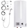 XUEMANSHOP Scaldabagno elettrico da 80 l, con doccetta e tubi, funzione termostop, intervallo di temperatura di riscaldamento 25-75 °C, 2000 W, IPX4