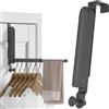 Yuepaikre Gancio per porta da appendere, appendiabiti pieghevole con scanalature per appendere ventilatori, adatto per porte di camere da letto e camere da letto con uno spessore di 3,6-4,4 cm (1