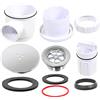 SPARES2GO Sifone doccia per piatto doccia da 50 mm, foro di scarico da 40 mm (1,5), base a cupola cromata argento
