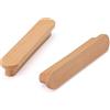 Ndjiloik 6 maniglie in legno per porte, armadi, cassetti, mobili, con 12 viti per armadi, uffici e cucine, distanza tra i fori 64 mm