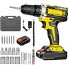 Beghdhu Trapano Avvitatore Batteria Brushless, 25+1 Impostazione Coppia trapano elettrico con LED Luce, 2 Velocità, 24 Accessori per Riparazione, Fai da te