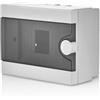 Lion Electric Scatola dei fusibili da parete, 2-6 moduli,1 fila, colore bianco, scatola di distribuzione, ingressi per cavi con porta trasparente, IP40, piccolo distributore per interruttore