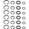 Gosknor 6 Set 3/8 e 6 Set 1/2 di Anello di Ritegno a Impatto Anelli di Attrito con O-Ring, Anello di Ritegno per Chiave a Bussola a Impatto per Chiave di Tipo Elettrico/Pneumatico Parti e Accessori