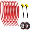Tokaneit 10 Pezzi Catena Trazione Universale Pneumatici Nylon, Fascette Antiscivolo Pneumatici Invernali, Catene Emergenza Auto, con Spazzola per la Pulizia, per Auto e Camion
