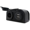 Riloer 1PCS Car Boat Presa accendisigari Dual USB Power Charger per roulotte 12V