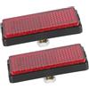 A ABSOPRO Riflettore Rettangolare M6x1.0 56mm Set di 2 per Moto Rosso | Materiale: Plastica, Colore Alternativo: Nero, Include 2 Dadi, Facile Installazione, Alta Visibilità