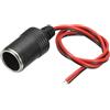 QUARKZMAN Presa Femmina Per Accendisigari Auto 18 AWG 12V/24V 10A Argento | 50cm/19.69 Pollice, Per Alimentare Dispositivi A Bordo, Presa Accendisigari