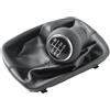 ZXCTFFG pomello del cambio Copri Stivale Della Cuffia Del Pomello Cambio | Per A6 C5 A4 B5 A8 D2 1998-2001 Plastica ABS e pelle PU(6 Speed Black)