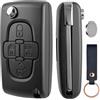 ANGOFIZ Cover chiave telecomando 4 pulsanti CE0523 lama VA2 compatibile con Peugeot 807 1007 Citroen C8 Fiat ULYSSE