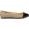 Michael Kors Ballerina Mandy in Pelle Beige con Punta in Vernice Nera - 40F5MAFP1A 297 6