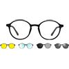 SMARTBUY COLLECTION Ultem THEMA U-288 Colore M02 NERO OPACO Montatura per occhiali da vista e sole + 4 CLIP-ON Linea Original "99 John St NYC" Genere UNISEX