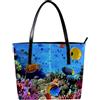LVTISEE Underwater World, borsa tote da donna in pelle PU con tartaruga e pesci, borsa a tracolla per lavoro, viaggi