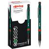 Rotring Visuclick - Matita Portamine, Mina 2B, 12 Pezzi, 0.7 mm, Verde Scuro