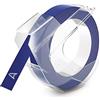 Dymo S0898140 Nastro a Rilievo 3D, 9 mm x 3 m, Blu