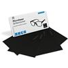 POLYCLEAN 5 panni per la pulizia degli occhiali in microfibra - panno in microfibra per occhiali, display e computer portatile - panno per display (18 x 15 cm, nero)