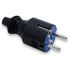 Brightium Spina d'aria in gomma nera 16 A 250 V con davanzale, ideale per collegamenti elettrici esterni e ambienti umidi.