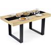 Songvas Tavolo da Pranzo 160x80x75 cm, Tavolo Rettangolare per 6-8 Persone, Design Industriale, Pannello Truciolare da 15 mm, Ideale per Sala da Pranzo, Cucina, Soggiorno e Ufficio(Venature Di Rovere Chiaro)