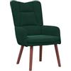 vidaXL poltrona Verde Scuro 63 x 67 x 94 cm Velluto | Stile moderno e chic, si adatta facilmente a qualsiasi ambiente, Seduta in velluto morbido e ben imbottita,