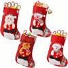JynxtoyZeal Calze Natalizie per Camino, 4pcs Calze Natalizie da Appendere Set, Babbo Natale Calza, Candy Sacchetti Regalo per Camino Albero Natale Decorazioni