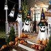 Timiyou Decorazioni di Halloween Fantasma da Appendere con Luci LED, 5 Fantasmi Luminosi Impermeabili con Cappello da Strega per Feste di Carnevale,Cortile di Halloween,Albero,Decorazione del Portico