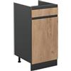 Vicco Mobiletto base cucina R-Line, Rovere dorato/Antracite 40 cm