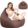 LOMUG Pouf XL, a forma di goccia, solo rivestimento (senza imbottitura), per bambini adulti, grande da gioco, per soggiorno, camera dei bambini, divano, decorazione per interni ed esterni, 100 x 120