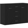 Generico Credenza Rovere Nero 88x30x64 cm in Legno Multistrato,Mobili,Armadietti e portaoggetti,Buffet e credenze-862446
