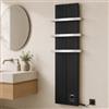 Finesa D scaldasalviette Elettrico Bagno 1200 x 408 cm,termoarredo Elettrico, termostato Digitale 400-1200 W, di Colore Nero