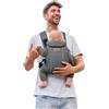 Jane Jané Dual Marsupio Ergonomico Neonato, dalla Nascita (3,5-15 kg), 3 Posizioni, Imbottito e Traspirante, Grigio