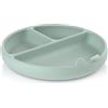 Jane Jané Piatto BLW per Bambini, con Scomparti e Ventosa, Senza BPA, 100% Silicone, Compatibile con Sterilizzatori, Microonde, Forno, Verde, Mint