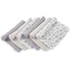 Jane Jané Set 6 Mussole Neonato 35x35 cm, Cotone e Bambù Naturale, Multiuso, Antiallergiche, Ecologiche, Grigio