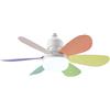 BEPER P206VEN610 Ventilatore da Soffitto, 40W, Illuminazione e Ventilazione con Design Intercambiabile, 2 Set di Pale, 3 Velocità, Telecomando e Lampada a Risparmio Energetico