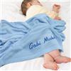 TICBIK Coperta Neonato Personalizzata con Nome Ricamato in Cotone per Culla