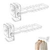 letuxaamz Stendino da Parete, Appendiabiti da Viaggio Pieghevole con Ventosa, Stendibiancheria Trasparente 2 In 1 Per Montaggio A Parete, Pet Bagno, Camera Letto E Viaggi, Bianco Cristallino,2pcs