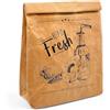 MIJOMA Borsa per il pranzo, per la colazione, marrone, isolata dal freddo o al caldo, borsa termica con chiusura in, riutilizzabile, impermeabile (Keep it Fresh)