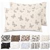 Homebliss Federe Cuscino Farfalle 50x90 cm - Microfibra Spazzolata, Set 2 Pezzi