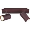 meineWunschleuchte Trio Lampadario moderno a LED da soffitto con 2 faretti orientabili in metallo color ruggine