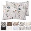 Homebliss Federe Cuscino Fiori Greige 50x90 cm - Microfibra Spazzolata, Set 2 Pezzi | Set di 2 federe in morbida microfibra spazzolata, fantasia stampata su entrambi i lati per rinnovare il letto in un gesto