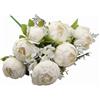 JOYHAZE 1 Confezione di Bouquet di Peonie Artificiali, 48 cm di Grandi Fiori di Peonia in Seta con Boccioli per la Decorazione di Ufficio, Riunione Familiare, Matrimonio, Centrotavola