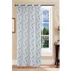 GBiancheria Tenda Semitrasparente Madrid 140x290 cm con Anelli in Alluminio Ø4 cm - Tendaggio Singolo Jacquard Fil Coupé, Motivo Onde/Spirali - Bianco, Grigio, Tortora, Bordeaux, Salvia, Ottanio (Ottanio)