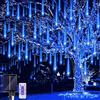 JIMACRO Luci a Corda Solare, 30cm 10 Tubi Catena Luminosa Solare Da Esterno Meteor Luci LED Fairy String Lights Per Giardino, Patio Albero Festa Natale Halloween Matrimonio