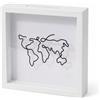 SHACHENH Scatola archivio da viaggio, 20 x 20 cm, scatola dei ricordi, Shadow Box, scatola di memoria, scatola per biglietti con slot, scatola dei ricordi, scatola per ricordi, etichette da viaggio