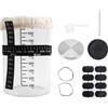 Thryvix Kit per Lievito Madre da 900 ml, Barattolo con Coperchio, Etichette, Striscia per Temperatura e Copertura Elastica Regolabile, per Fermentazione e Conservazione, Principianti ed Esperti