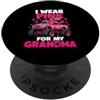 Breast Cancer Family Matching Apparel & Bambini che indosso rosa per mia nonna Cool TRex Dino Cancro al seno PopSockets PopGrip Adesivo