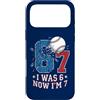 Boys Seventh Birthday Sports Meme Ts Custodia per iPhone 17 Pro Max 6 7 Baseball I was 6 Now I'm 7 boy settimo 7th Birthday