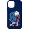 Boys Seventh Birthday Sports Meme Ts Custodia per iPhone 12 mini 6 7 Baseball I was 6 Now I'm 7 boy settimo 7th Birthday