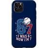 Boys Seventh Birthday Sports Meme Ts Custodia per iPhone 11 Pro 6 7 Baseball I was 6 Now I'm 7 boy settimo 7th Birthday