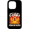 Funny F-Caw-F Merch Tees and Gifts Custodia per iPhone 15 Pro F-Caw-F Problem Solved - Dark Humor Sarcasm Chicken Pun Meme