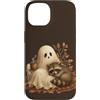 Halloween in October Custodia per iPhone 14 Carino Fantasma Raccoon Autunno Halloween